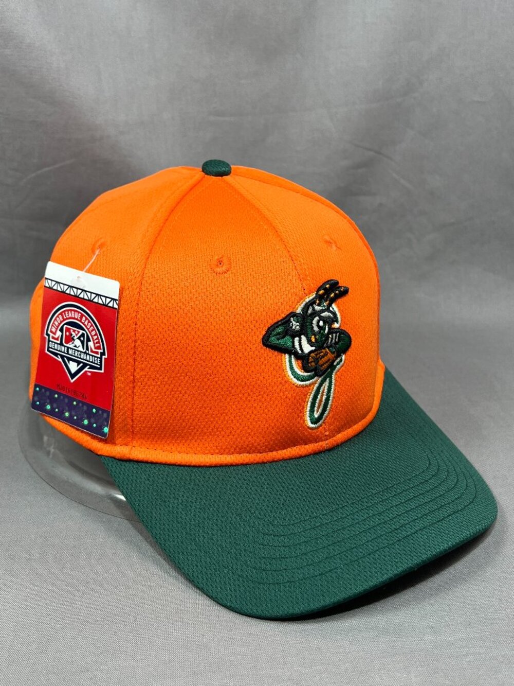 Greensboro Grasshoppers OC Sports MiLB Hat Orange Green Strapback Adult Ball Cap